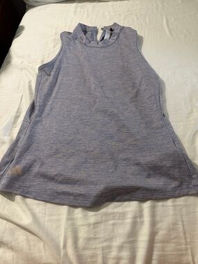 Adidas Women's Golf Heathered Light Pink & Blue Sleeveless Tank